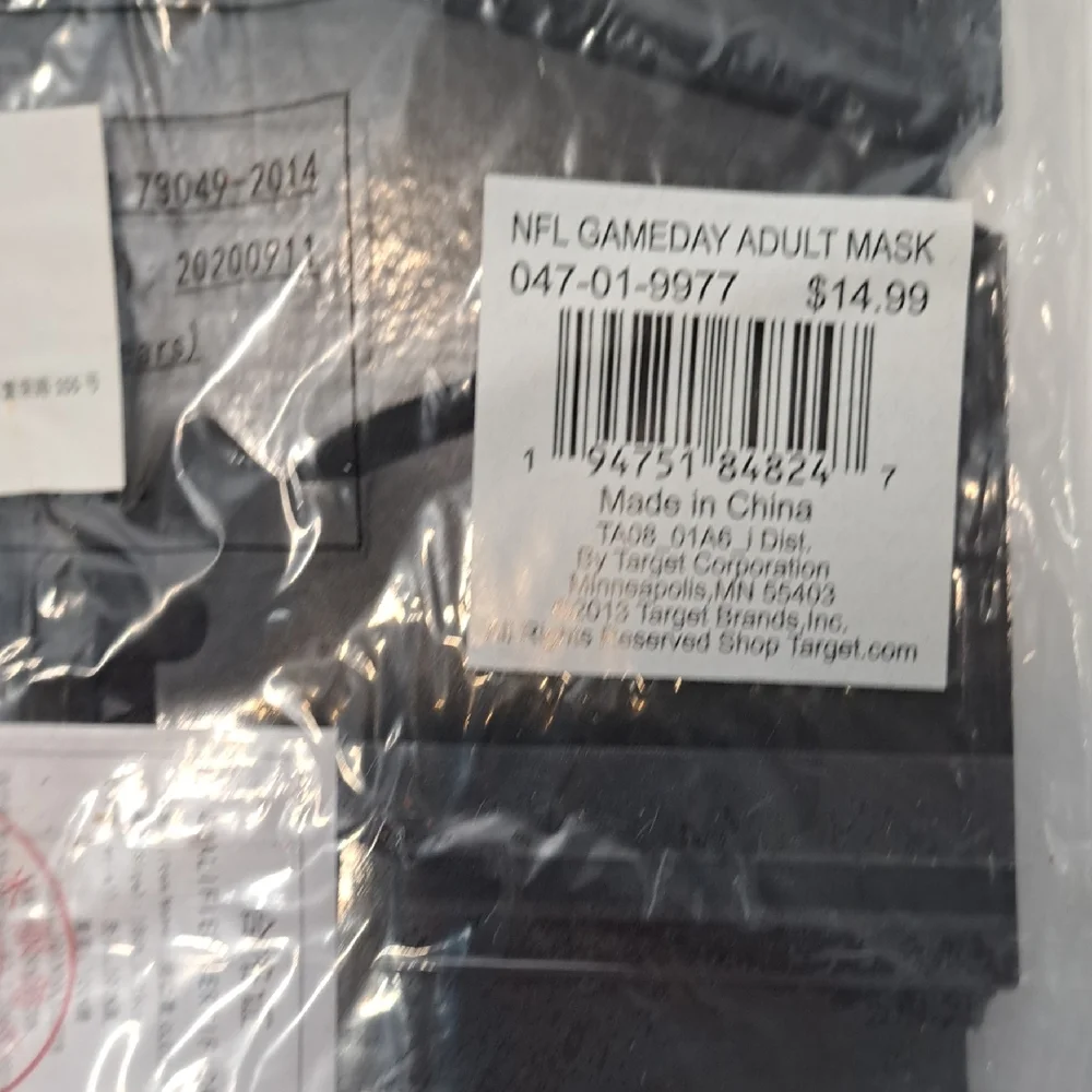 NFL Bears Navy and Orange Adjustable Face Masks